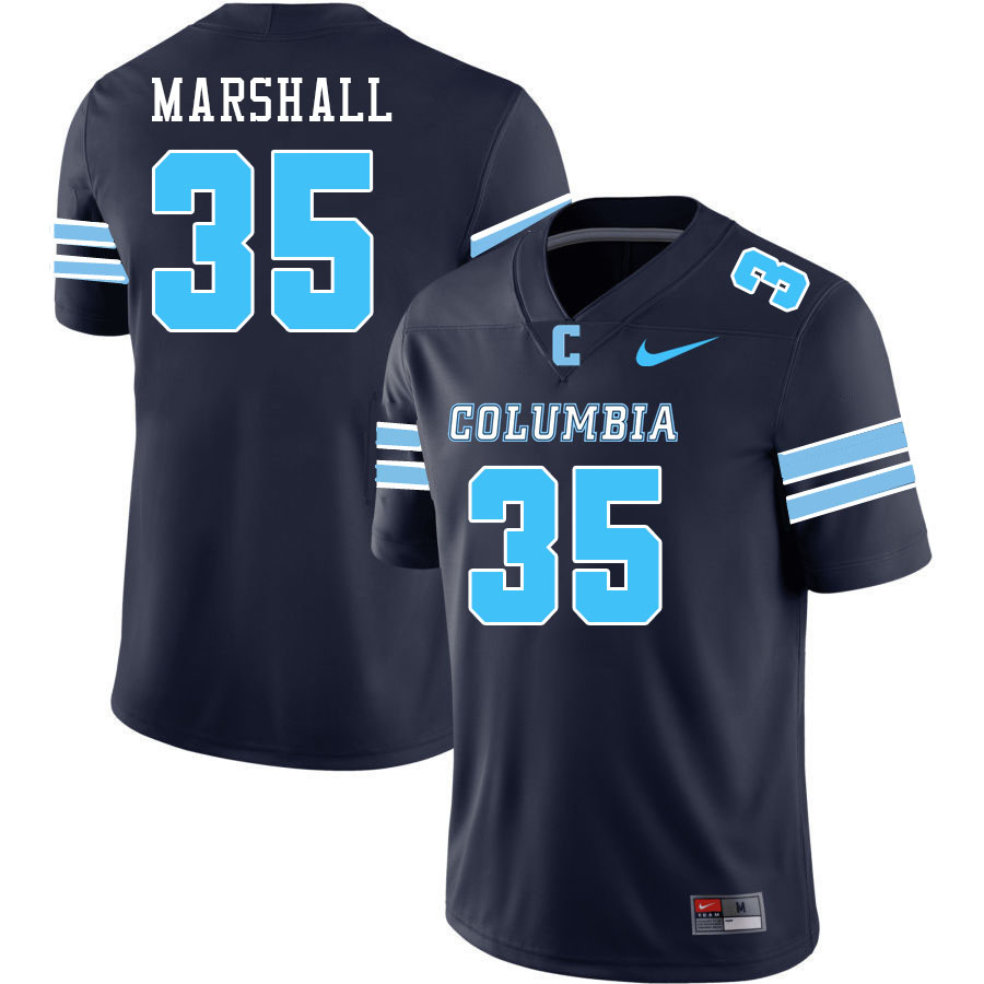 Men-Youth #35 Jayden Marshall Columbia Lions 2023 College Football Jerseys Stitched-Dark Blue